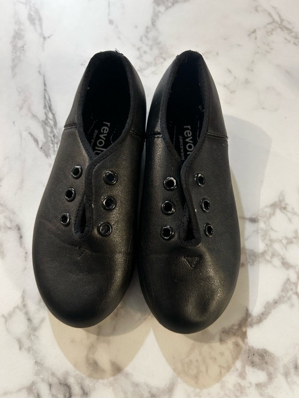 Revolution Kids Black Slip-On Tap Dance Shoes